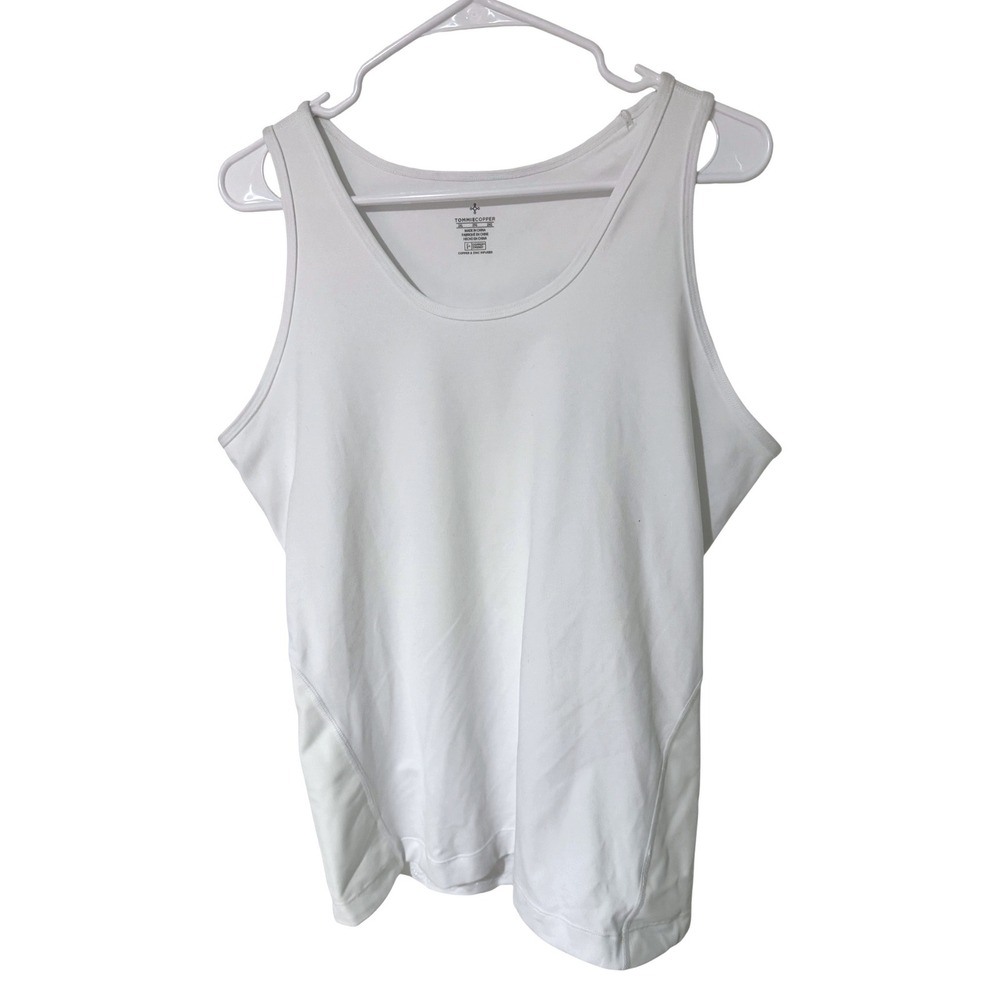 Tommie Copper White Compression Tank Top 2XL Copper Znergy Infused Activewear